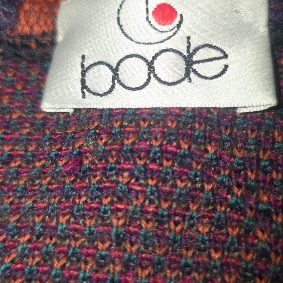 Bode Mohair Wool Blend Knit Jacket Tapestry Button Front GR 40 US M - Picture 8 of 11